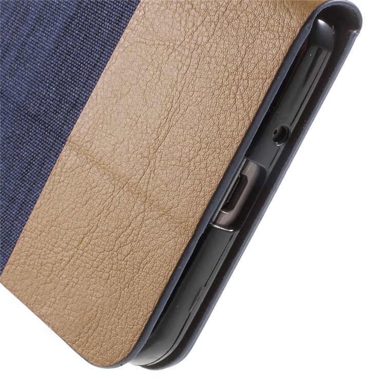 Stand Leather Shell with Card Slot for Samsung Galaxy Grand Prime SM-G530H - Deep Blue-9