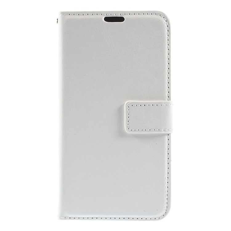 Crazy Horse Leather Wallet Cover for Samsung Galaxy S6 Edge SM-G925 - White-3