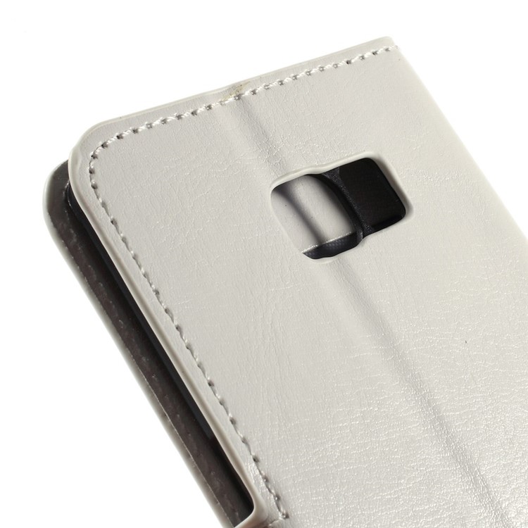 Crazy Horse Leather Wallet Cover for Samsung Galaxy S6 Edge SM-G925 - White-8