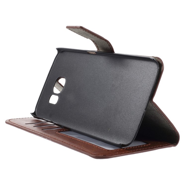 Crazy Horse Flip Leather Case for Samsung Galaxy S6 Edge SM-G925 with Stand Card Holder - Brown-4