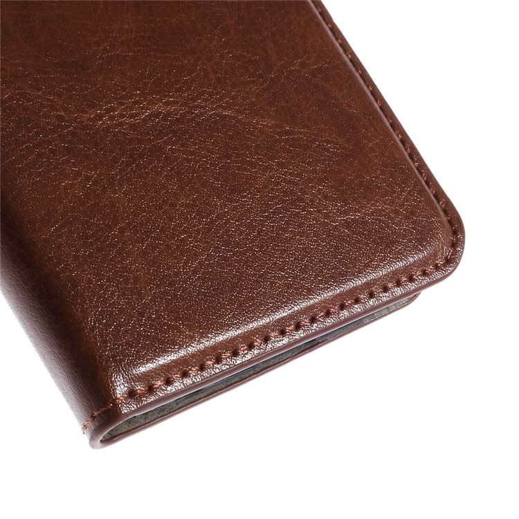 Crazy Horse Flip Leather Case for Samsung Galaxy S6 Edge SM-G925 with Stand Card Holder - Brown-7
