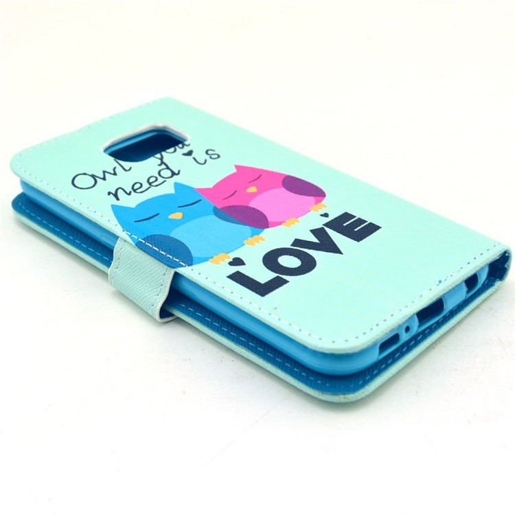 Leather Wallet Purse Cover for Samsung Galaxy S6 G920 - Owl You Need Is Love-4