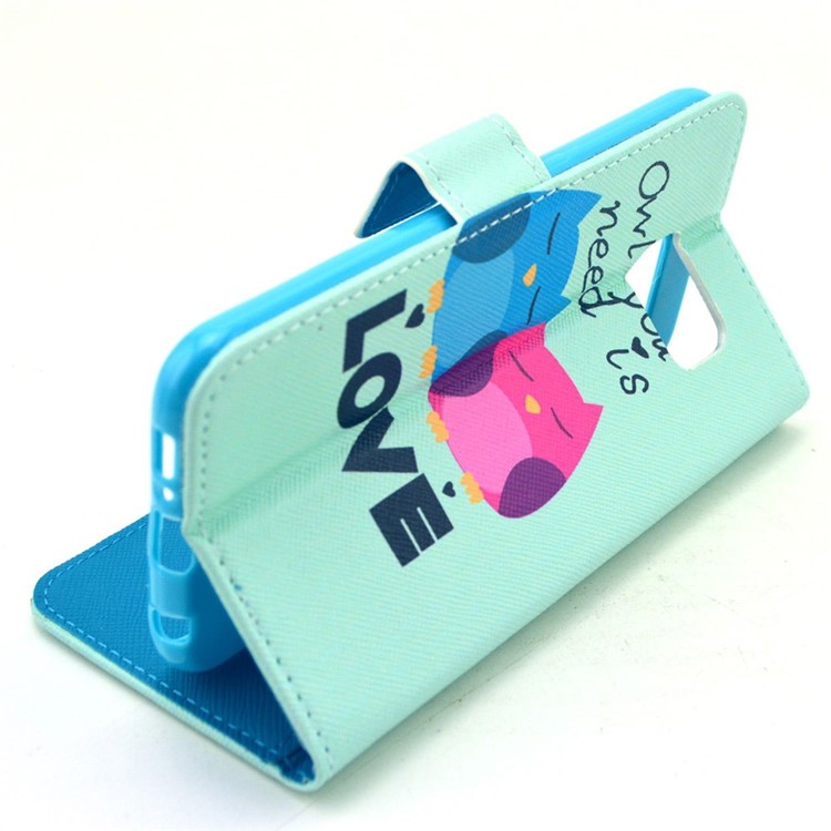 Leather Wallet Purse Cover for Samsung Galaxy S6 G920 - Owl You Need Is Love-5