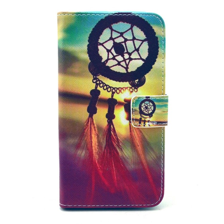 Dream Catcher & Sunset Leather Wallet Case for Samsung Galaxy S6 G920-1