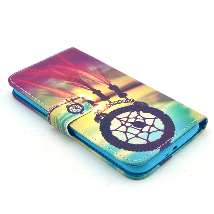 Dream Catcher & Sunset Leather Wallet Case for Samsung Galaxy S6 G920-3