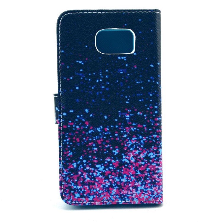Glittery Tatter for Samsung Galaxy S6 G920 Leather Wallet Bracket Cover-2