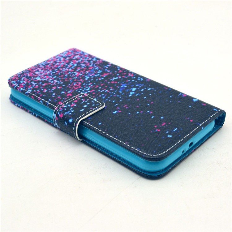 Glittery Tatter for Samsung Galaxy S6 G920 Leather Wallet Bracket Cover-3