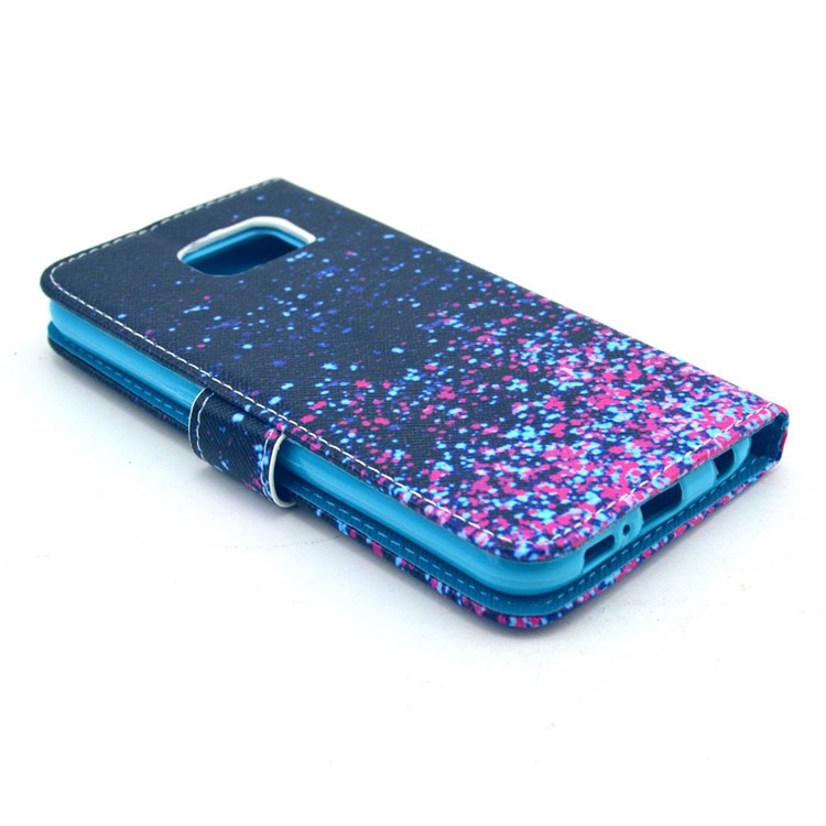 Glittery Tatter for Samsung Galaxy S6 G920 Leather Wallet Bracket Cover-4