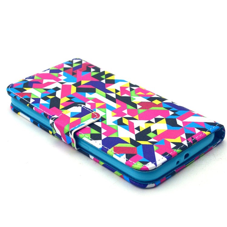Seamless Geometric Pattern PU Leather Card Holder Case for Samsung Galaxy S6 G920-3