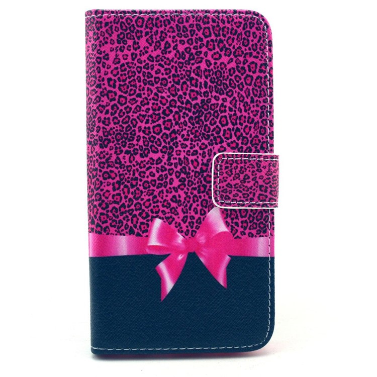 Cute Bowknot & Leopard Wallet Leather Stand Case for Samsung Galaxy S6 G920-1