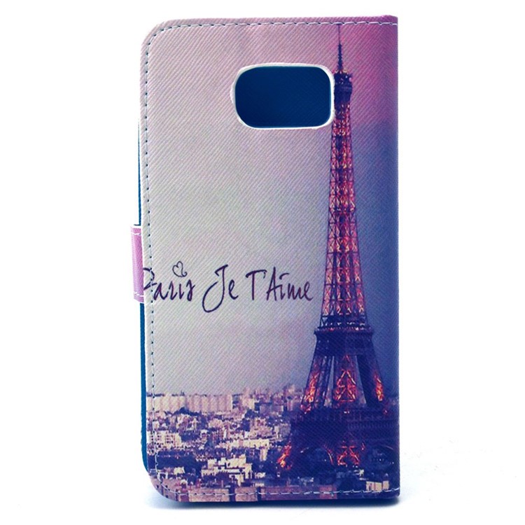Famous Eiffel Tower Wallet Leather Stand Case for Samsung Galaxy S6 G920-2