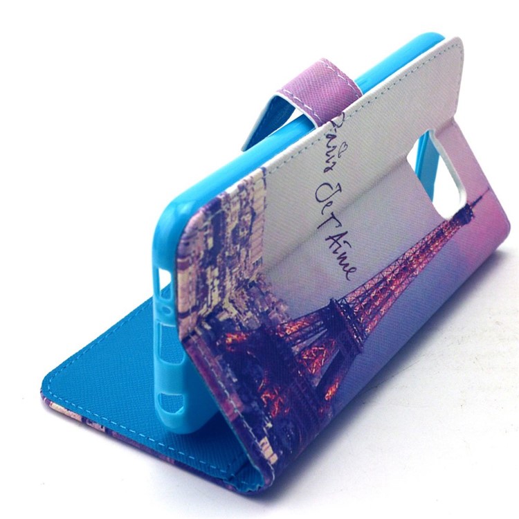 Famous Eiffel Tower Wallet Leather Stand Case for Samsung Galaxy S6 G920-5