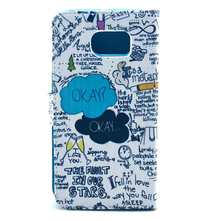 Graffiti Characters Leather Case for Samsung Galaxy S6 G920 with Card Slots-2