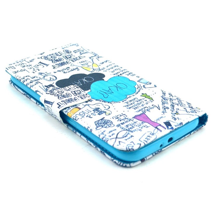 Graffiti Characters Leather Case for Samsung Galaxy S6 G920 with Card Slots-3