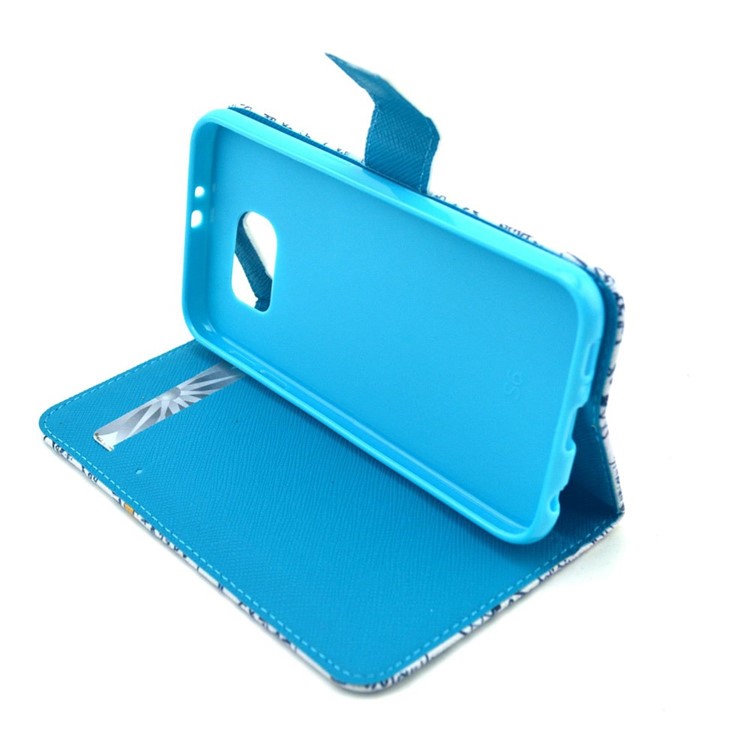 Graffiti Characters Leather Case for Samsung Galaxy S6 G920 with Card Slots-6