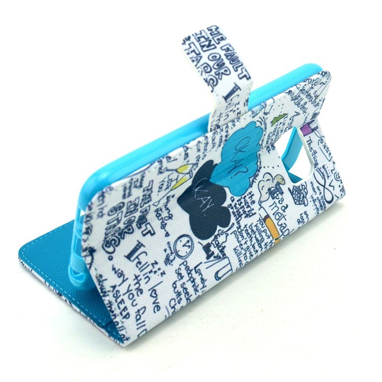 Graffiti Characters Leather Case for Samsung Galaxy S6 G920 with Card Slots-7