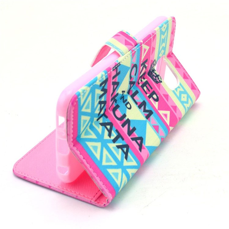 Keep Calm and Geometric Pattern Leather Cover for Samsung Galaxy S6 G920 with Card Slots-5