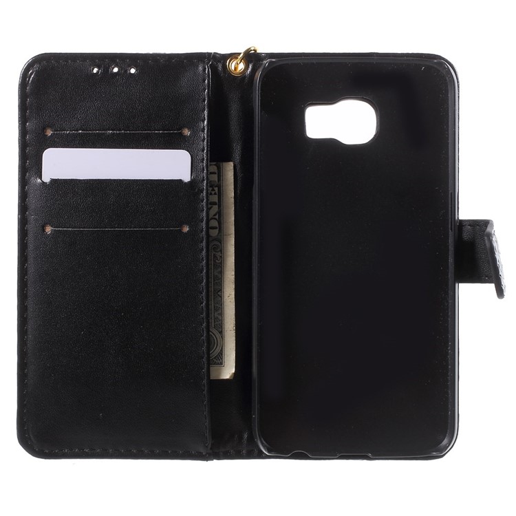 Crocodile Texture Wallet Leather Case for Samsung Galaxy S6 G920 - Black-4