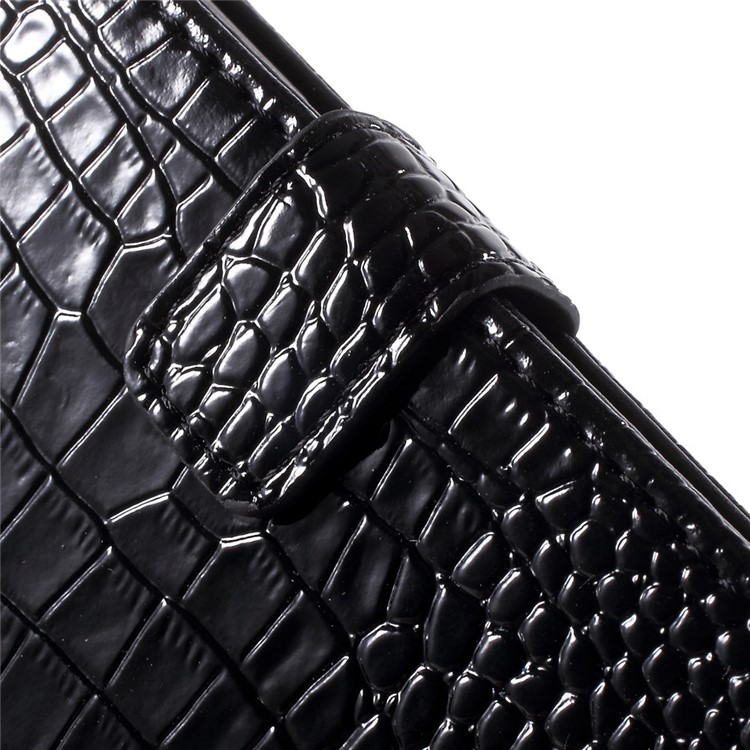 Crocodile Texture Wallet Leather Case for Samsung Galaxy S6 G920 - Black-8