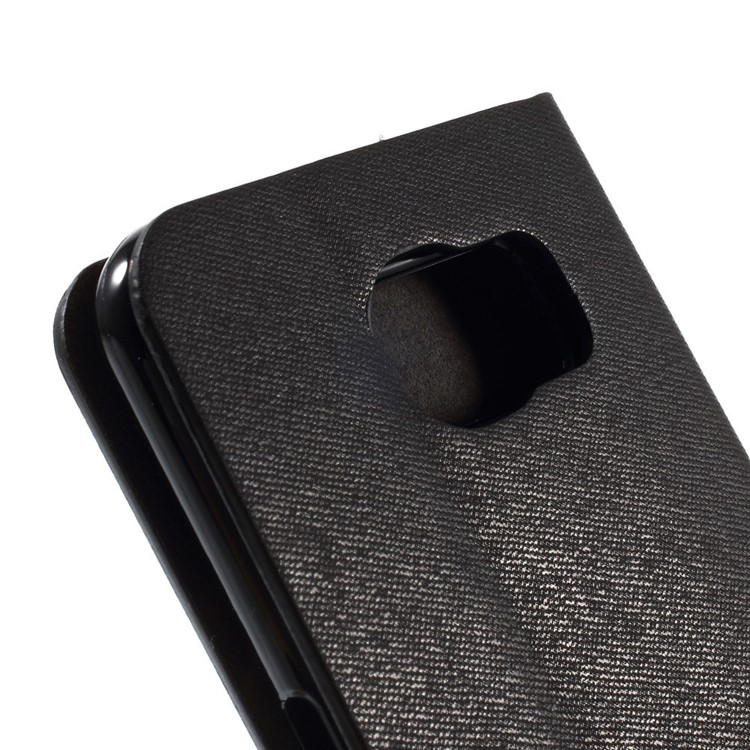 Contrast Color Leather Card Holder Case for Samsung Galaxy S6 G920 - Black-8