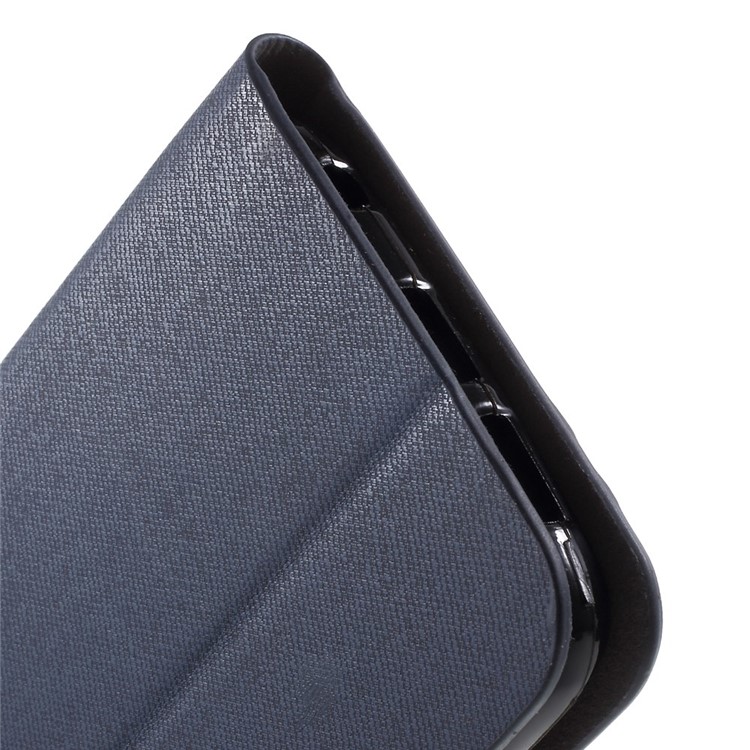 Contrast Color Flip Leather Stand Cover for Samsung Galaxy S6 Edge SM-G925 - Blue-8