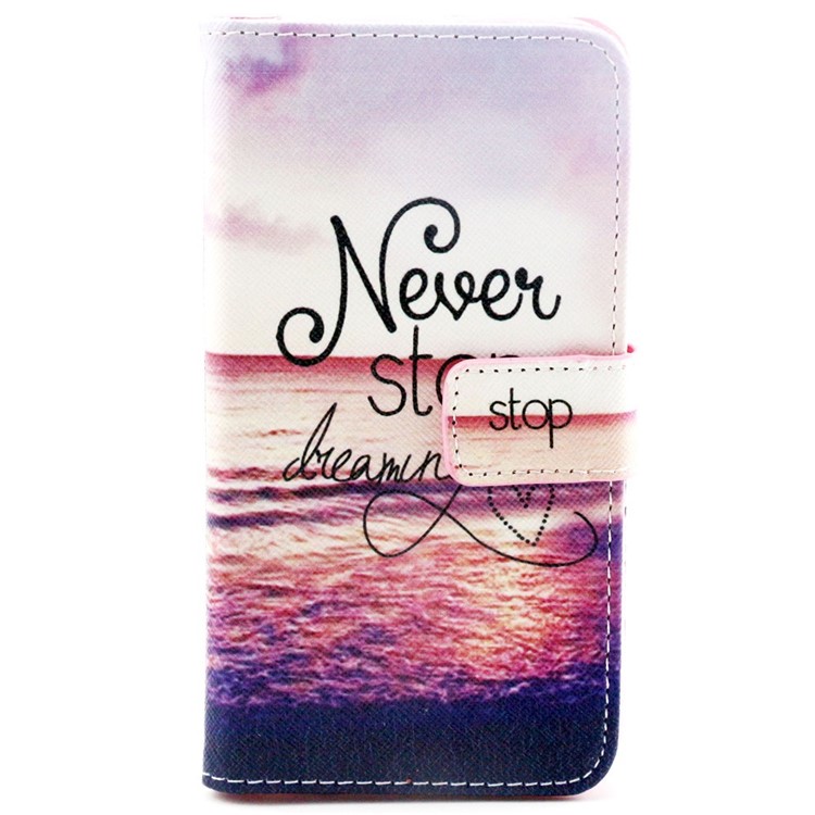 

Never Stop Dreaming Pattern PU Leather Stand Cover for Samsung Galaxy S6 G920