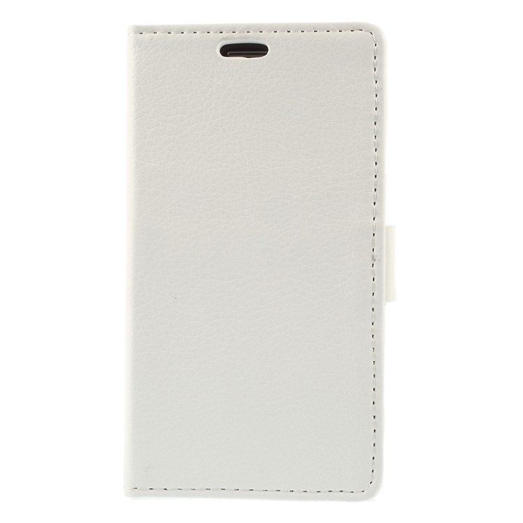 Lychee Grain Leather Wallet Stand Case for Samsung Galaxy J1 / J1 4G - White-3