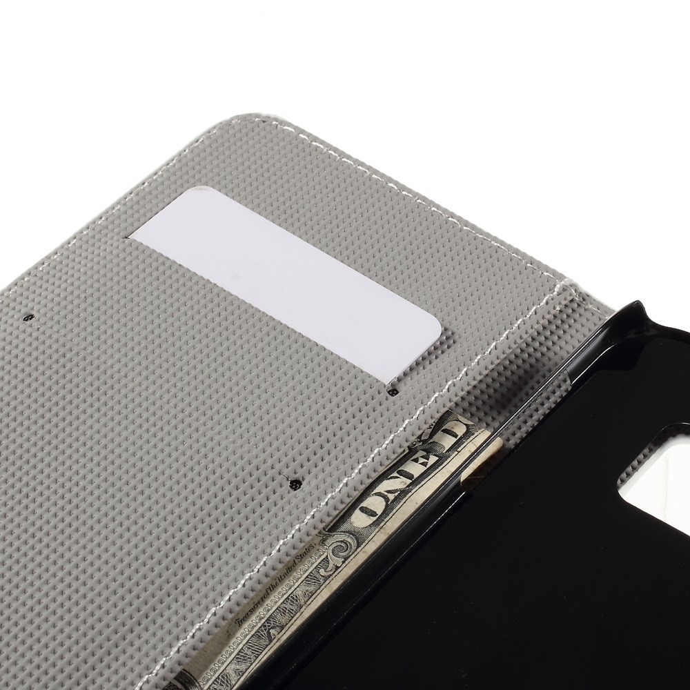 Magnetic Leather Stand Cover for Samsung Galaxy S6 edge G925 - Blue Butterfly-9