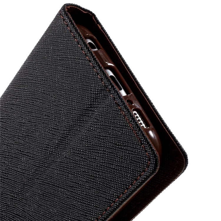 MERCURY Goospery Fancy Diary Leather Case for Samsung Galaxy S6 G920 with Stand - Brown / Black-9
