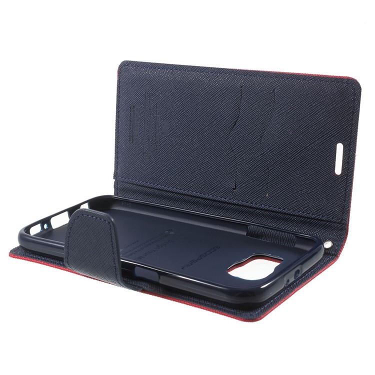 MERCURY Goospery Fancy Diary Leather Case for Samsung Galaxy S6 G920 with Stand - Red-10