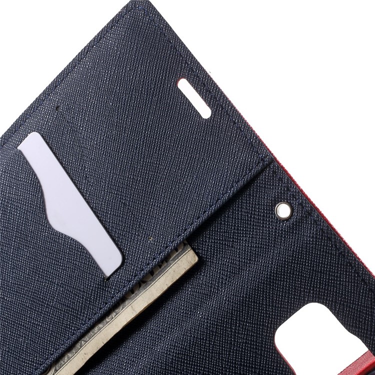 MERCURY Goospery Fancy Diary Leather Case for Samsung Galaxy S6 G920 with Stand - Red-6