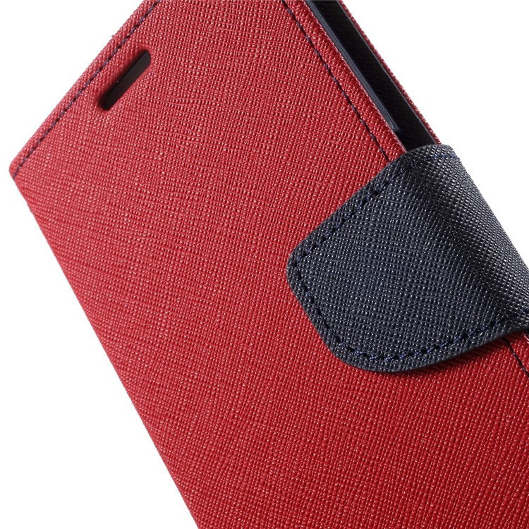 MERCURY Goospery Fancy Diary Leather Case for Samsung Galaxy S6 G920 with Stand - Red-8