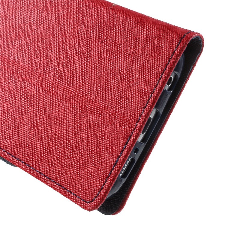 MERCURY Goospery Fancy Diary Leather Case for Samsung Galaxy S6 G920 with Stand - Red-9