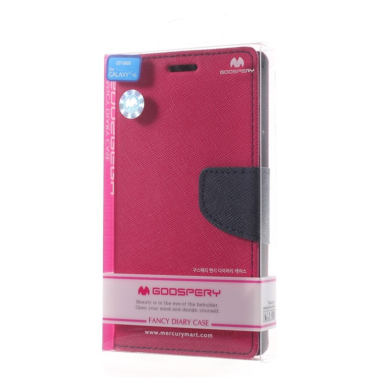 MERCURY Goospery for Samsung Galaxy S6 G920 Fancy Diary Leather Stand Cover - Rose-10