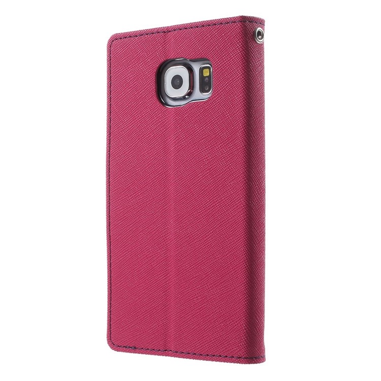 MERCURY Goospery for Samsung Galaxy S6 G920 Fancy Diary Leather Stand Cover - Rose-2