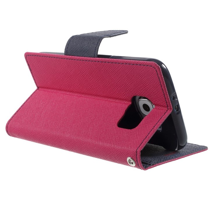 MERCURY Goospery for Samsung Galaxy S6 G920 Fancy Diary Leather Stand Cover - Rose-4