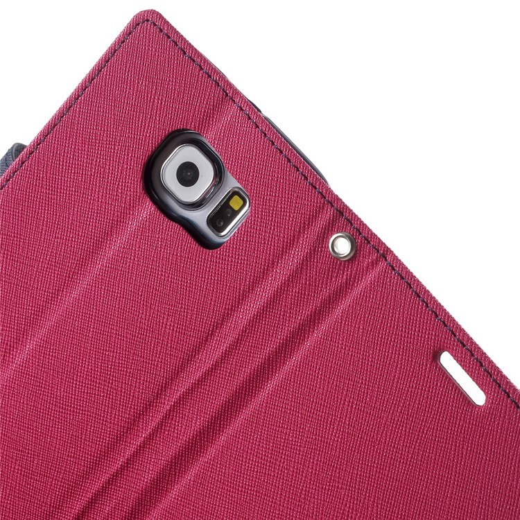 MERCURY Goospery for Samsung Galaxy S6 G920 Fancy Diary Leather Stand Cover - Rose-6