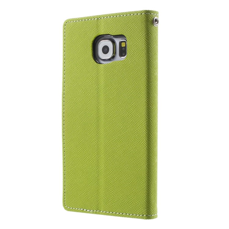 MERCURY Goospery for Samsung Galaxy S6 G920 Fancy Diary Leather Stand Cover - Green-2
