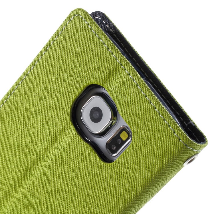 MERCURY Goospery for Samsung Galaxy S6 G920 Fancy Diary Leather Stand Cover - Green-9