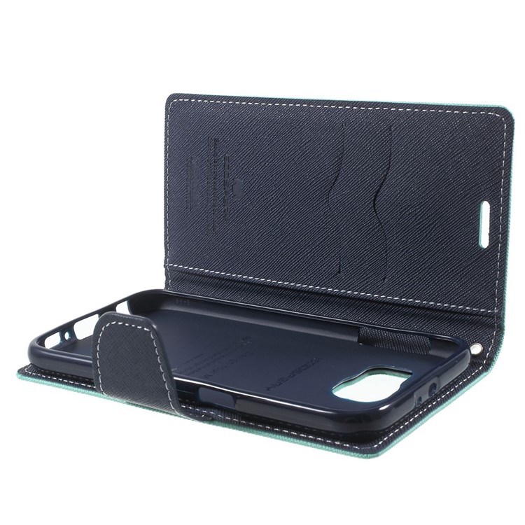 MERCURY Goospery for Samsung Galaxy S6 G920 Fancy Diary Leather Stand Cover - Cyan-9