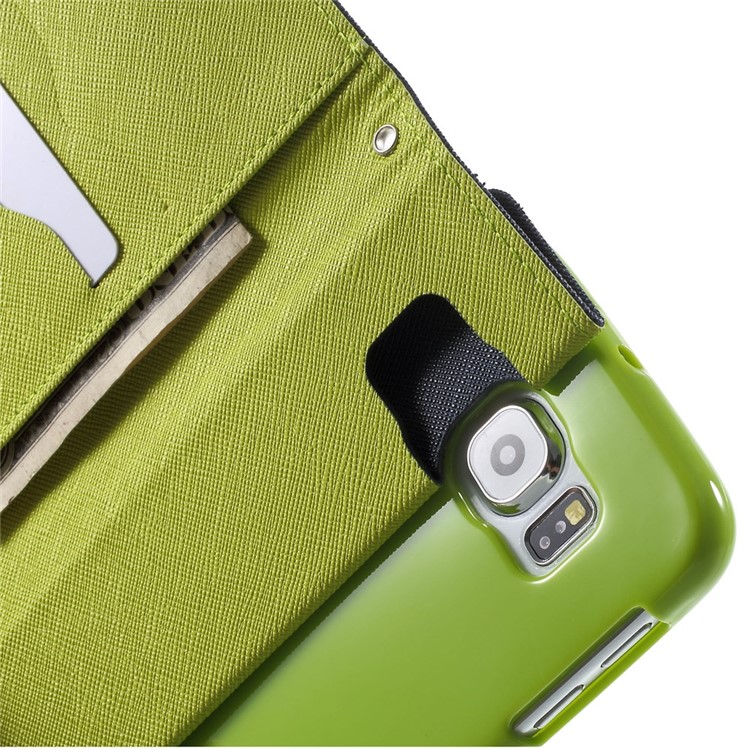 MERCURY Goospery for Samsung Galaxy S6 G920 Fancy Diary Leather Stand Shell - Blue-6