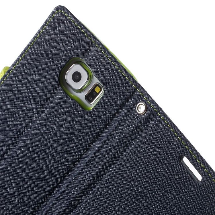MERCURY Goospery for Samsung Galaxy S6 G920 Fancy Diary Leather Stand Shell - Blue-7