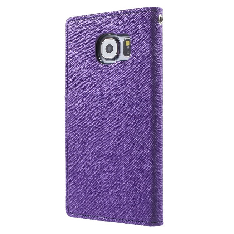 MERCURY Goospery for Samsung Galaxy S6 G920 Fancy Diary Leather Stand Shell - Purple-2