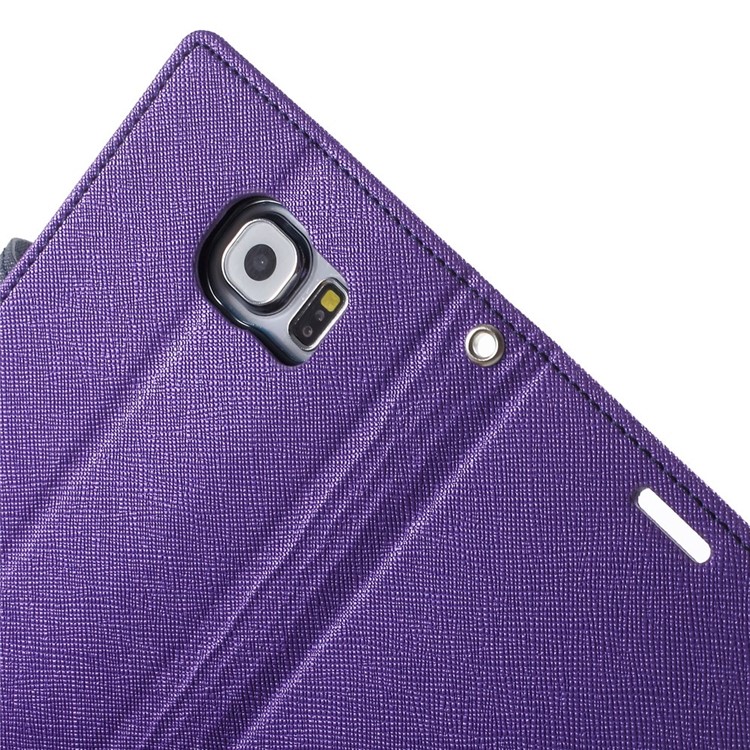 MERCURY Goospery for Samsung Galaxy S6 G920 Fancy Diary Leather Stand Shell - Purple-6