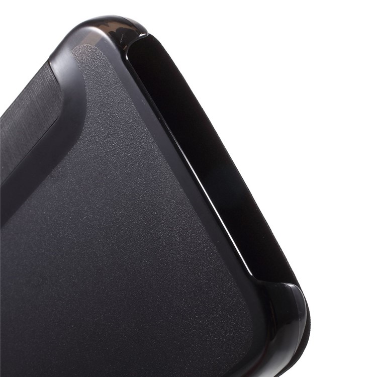 View Window Leather Folio Case for Samsung Galaxy S6 edge G925 - Black-7