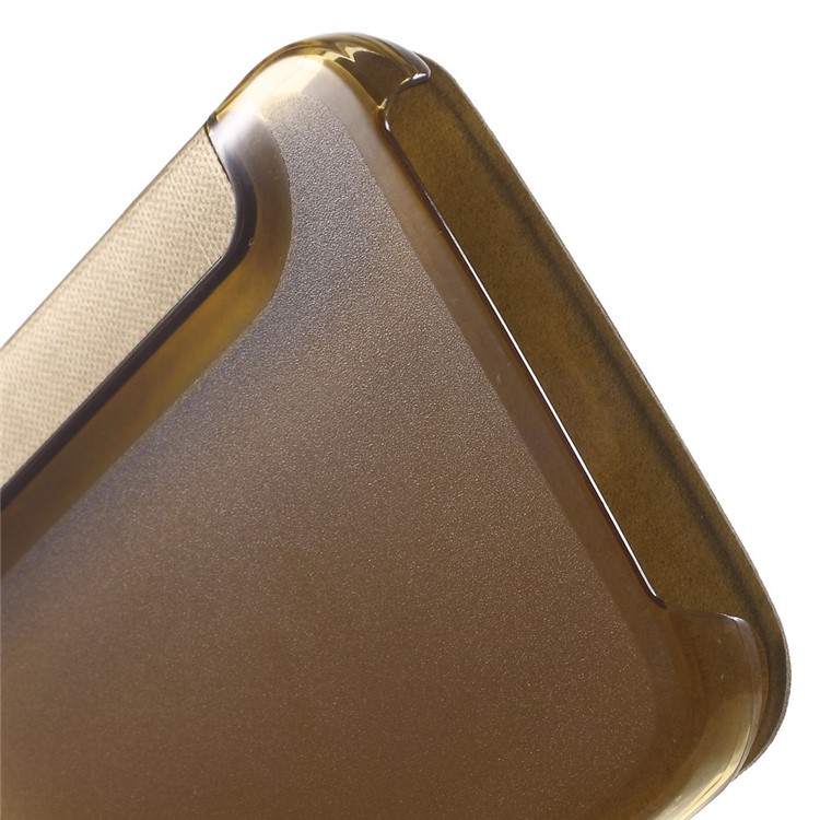 View Window Leather Folio Cover for Samsung Galaxy S6 edge G925 - Gold-7
