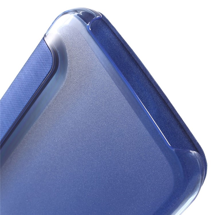 For Samsung Galaxy S6 edge G925 View Window Leather Folio Shell Cover - Blue-7