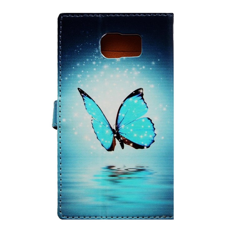 Wallet Leather Case for Samsung Galaxy S6 G920 with Stand - Flying Butterfly-2