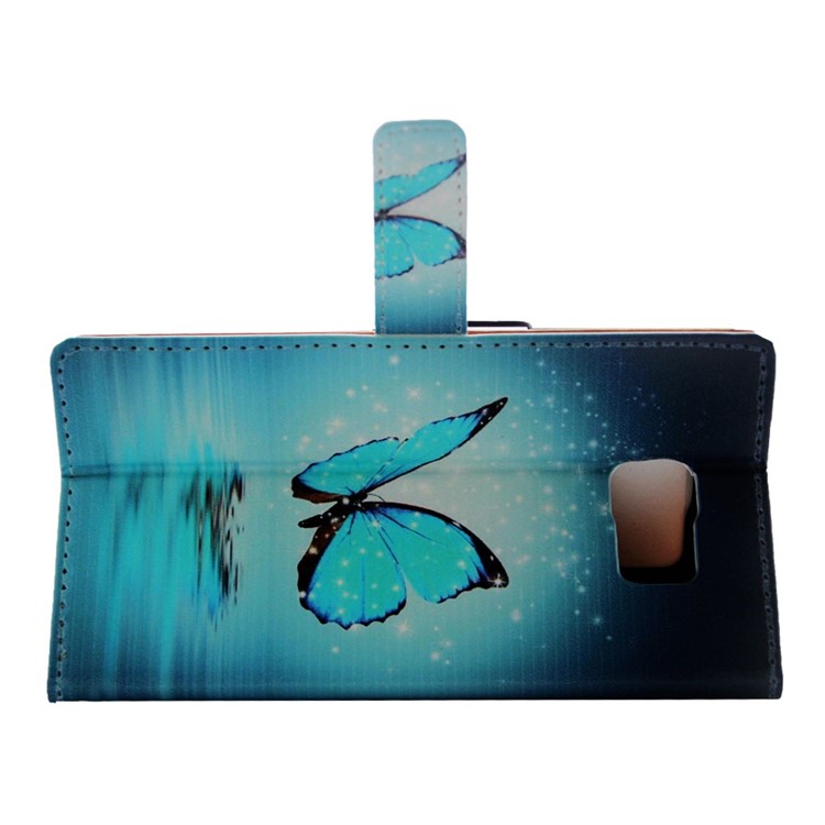 Wallet Leather Case for Samsung Galaxy S6 G920 with Stand - Flying Butterfly-3