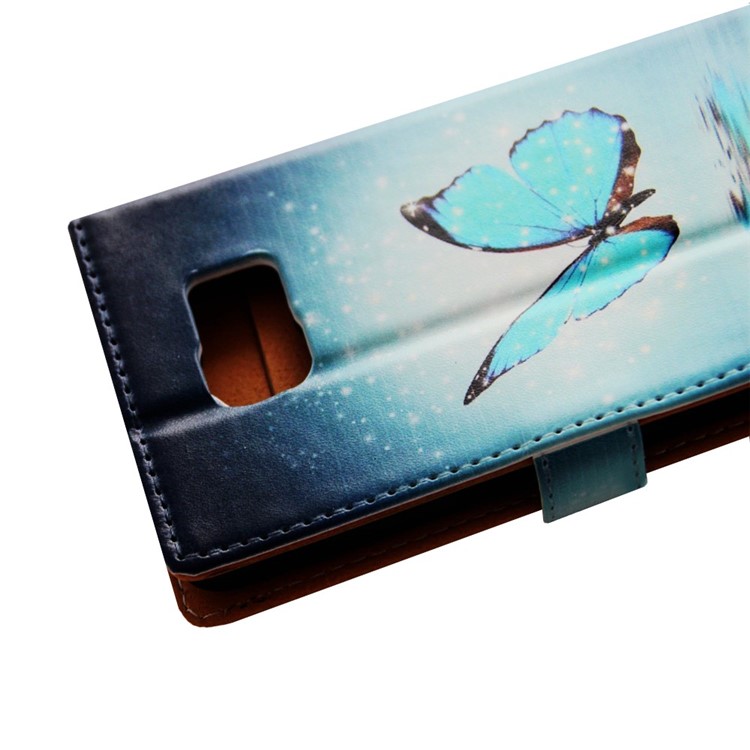 Wallet Leather Case for Samsung Galaxy S6 G920 with Stand - Flying Butterfly-4